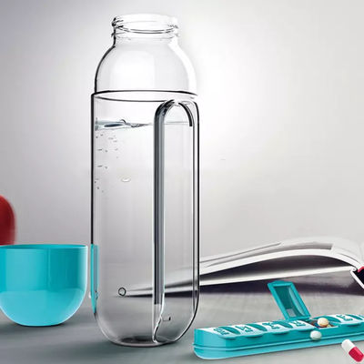 New popular 2 in 1 pill box with water cup  7 Days Pill Box bottle  travel bottle with Weekly pill organizer