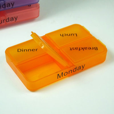 Hot Selling  Rainbow Mini Pill Box 7 days Pill Box Colorful Weekly Pill Box