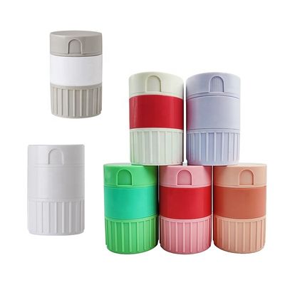Four-in-one Pill Box Dust-proof Multi-function ABS Pill Cutter Portable Pill Box