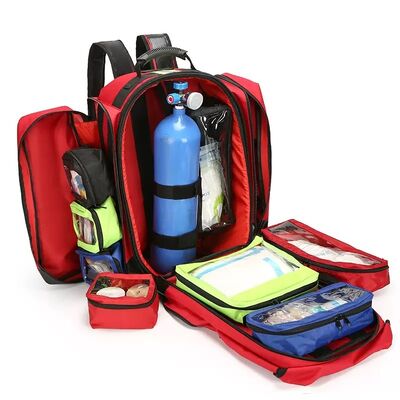 Oxygen Cylinder Large Backpack,Emergency Backpack with 8 Detachable Convenient Zipper Bag,big capacity first aid bag