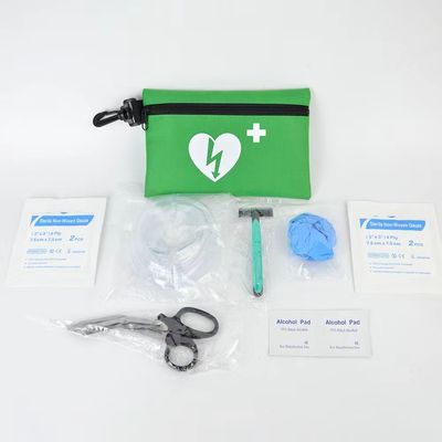 کیت نجات مینی کیت کمک های اولیه CPR کیت نیلونی با زنجیره کلید زندگی CPR با حلقه کلید