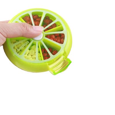 Small weekly medicine dispenser mini kid pill box  7 cases  round tablet case for children or adult